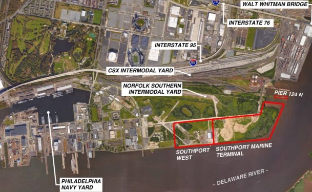 Diagram of the Southport site, from Philadelphia Regional Port Authority