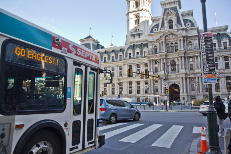 SEPTA bus at City Hall Philadelphia