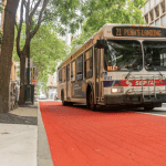 Bus-only lane on Chestnut Street